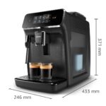 PHILIPS Kaffeevollautomat Panarello 2200 Serie, Schwarz, 2 Spezialitäten - Image 11