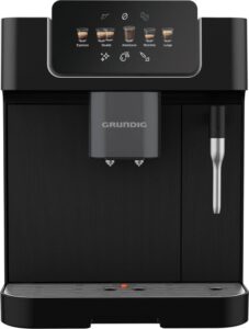 Grundig - KVA 6230 Kaffeevollautomat - 19 Bar Pumpendruck - 13-stufiges Edelstahl-Mahlwerk - Milchaufschäumdüse - 2L Wassertank - Tassenwärmer - Doppel-Auslauf - Schwarz/Silber - Robust – Bild 2