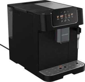 Grundig - KVA 6230 Kaffeevollautomat - 19 Bar Pumpendruck - 13-stufiges Edelstahl-Mahlwerk - Milchaufschäumdüse - 2L Wassertank - Tassenwärmer - Doppel-Auslauf - Schwarz/Silber - Robust – Bild 3