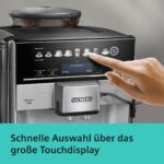 Siemens Kaffeevollautomat EQ6 plus s300, Milchsystem, 11 Getränke, automatische Reinigung des Milchsystems, Keramikmahlwerk, großes Touchdisplay, Silber, TE653501DE - Image 3