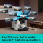 Siemens Kaffeevollautomat EQ900 iAroma, personalisierbare Einstellungen, präzises Mahlwerk, großes, intuitives Full-Touch-Display, Silber, TQ923E03 - Image 2