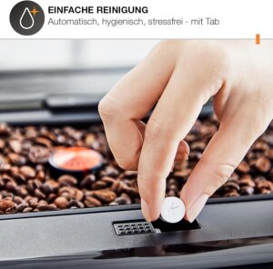 KRUPS Evidence One Kaffeevollautomat mit Milchschlauch, One-Touch-Cappuccino, 12 Getränkespezialitäten, 2-Tassen-Funktion, Farbdisplay, Kaffeemaschine, TÜV-Siegel, Schwarz, EA895N10 – Bild 5