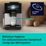 Siemens Kaffeevollautomat EQ900 iAroma, personalisierbare Einstellungen, präzises Mahlwerk, großes, intuitives Full-Touch-Display, Silber, TQ923E03 - Image 6
