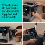 Siemens Kaffeevollautomat EQ900 iAroma, personalisierbare Einstellungen, präzises Mahlwerk, großes, intuitives Full-Touch-Display, Silber, TQ923E03 - Image 8