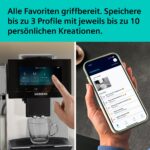 Siemens Kaffeevollautomat EQ900 iAroma, personalisierbare Einstellungen, präzises Mahlwerk, großes, intuitives Full-Touch-Display, Silber, TQ923E03 - Image 4